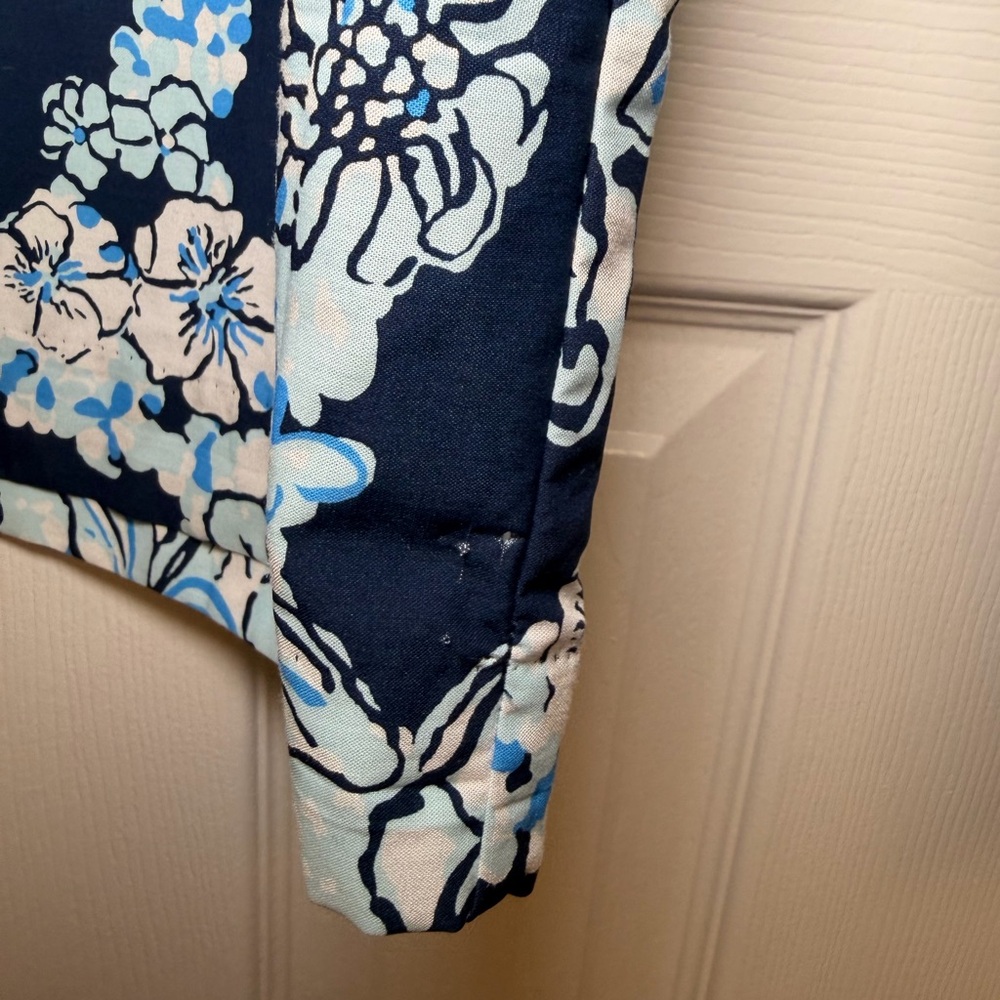 Lilly Pulitzer Bal Harbour Palazzo Pants XL Low Tide Navy Bouquet Wide Leg 32” - Picture 14 of 14